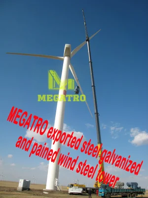 Megatro Exported Steel Galvanized and Pained Wind Steel Tower