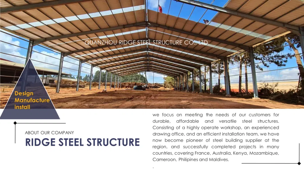 Prefab Prefabricated Structural Steel Structure Metal Building for Shed